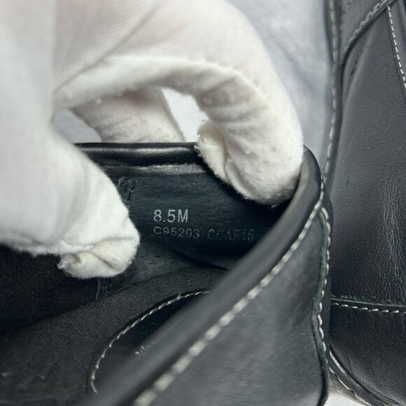 BOC Born Concept Shoes Loafers Women 8.5 Black Leather Comfort Stable Travel - Picture 5 of 8